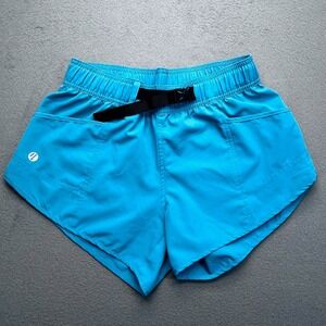 Nani Active Blue Athletic Shorts Women's XS Elastic Waist Belted Pockets